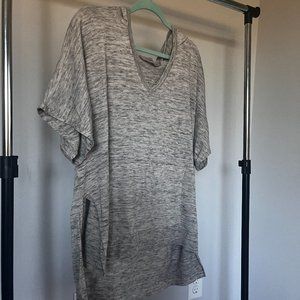 Athleta Grey Side Slit Hoodie